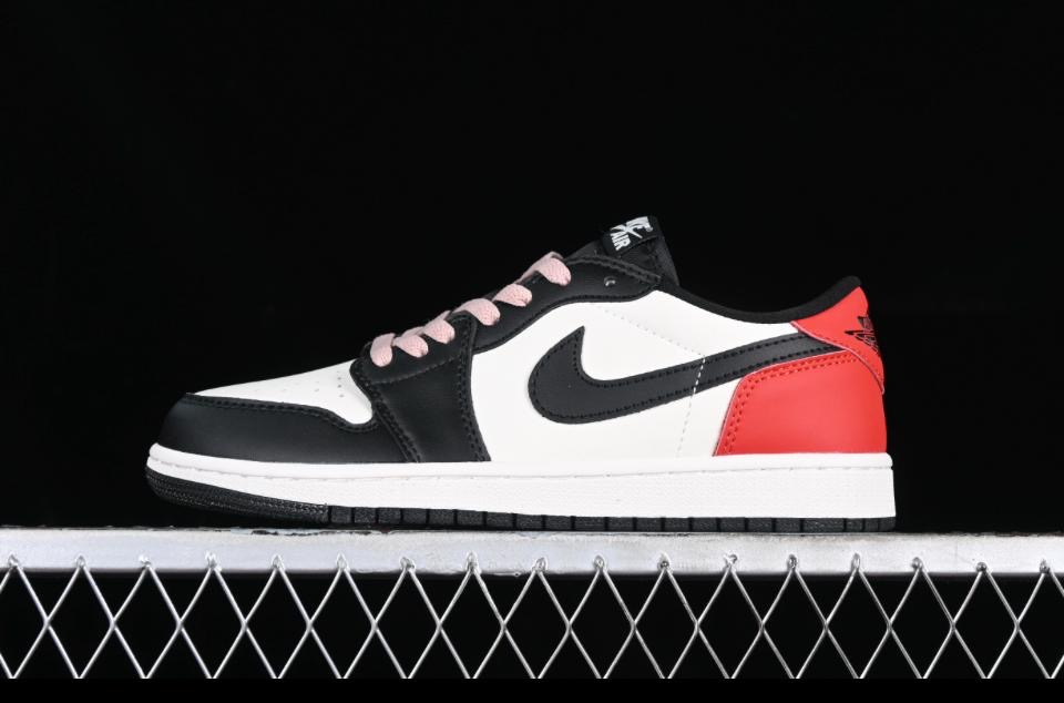 Jordan 1 Low - Preto Vermelho e Rosa
