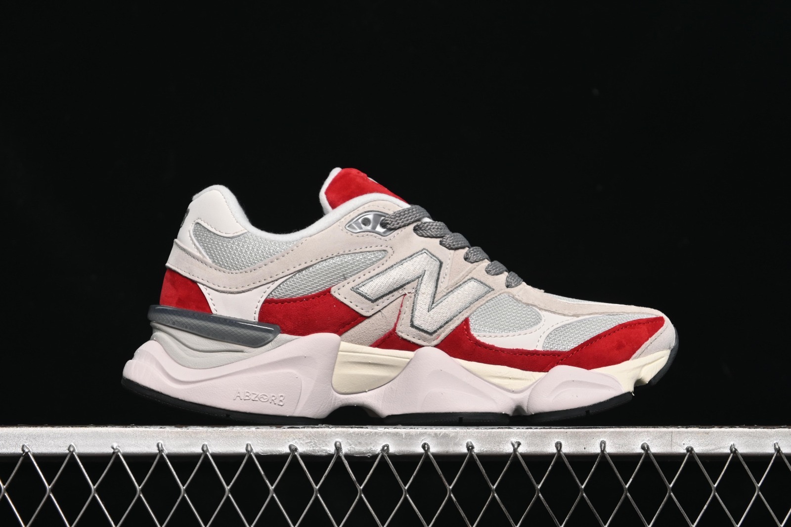 New Balance 990 - Branco Cinza e Vermelho